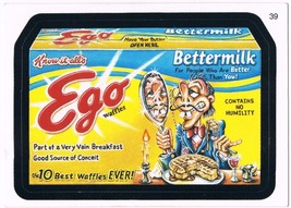 Wacky Packages Series 3 Ego Waffles Trading Card 39 ANS3 Sticker 2006 Topps - £1.96 GBP
