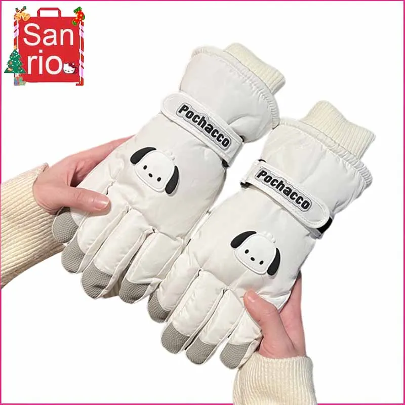 2023 New Sanrio Gloves Cartoon Mymelody Kuromi Pochacco Winter Women&#39;s Cycling - £16.01 GBP