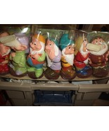 Vintage Disney Seven Dwarfs Figures Rubber Squeaky Toys All 7 w/Original... - $934.51 MXN