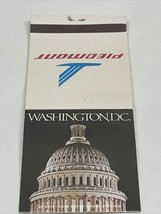 Vintage Matchbook Cover Washington,D.C. Piedmont The Up And Coming Airlines  gmg - $12.38