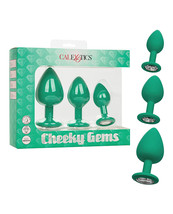 Cheeky Gems 3 Pc Plug Set - Green - £18.07 GBP