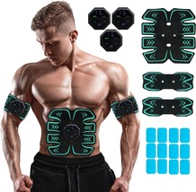 ABS Stimulator Muscle Trainer Abs Workout Equipment USB Rechargeable for... - £54.77 GBP