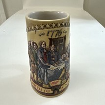 Miller Beer Stein Birth Of A Nation 1776 Embossed Mug F84 - £7.54 GBP
