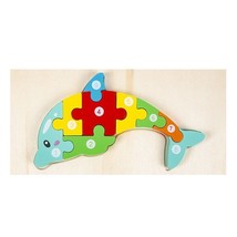 Dolphin - Wooden Puzzle for Kids, Montessori Gift, Education Jigsaw - Christmas - £6.73 GBP