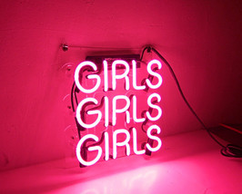New &#39;Girls Girls Girls&#39; Club Bar Pub Art Neon Sign 9&quot;x9&quot; - £54.52 GBP
