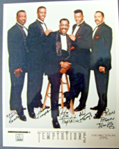 THE TEMPTATIONS (MOTOWN CLASSIC GROUPS) ORIGINAL AUTOGRAPH SIGN PHOTO (C... - $395.99