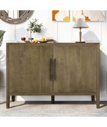 Farmhouse Ash Wood Sideboard Buffet Storage Cabinet with Doors 47.2&quot; - $5,394.82 MXN