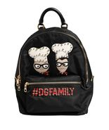 Dolce &amp; Gabbana VULCANO Black Nylon #DGFAMILY Embellished Backpack Bag W... - $706.99