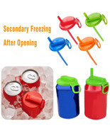Reusable Soda Can Lid &amp; Straw – Spill Proof Cap for Beer, Juice or Soft ... - $14.92 CAD