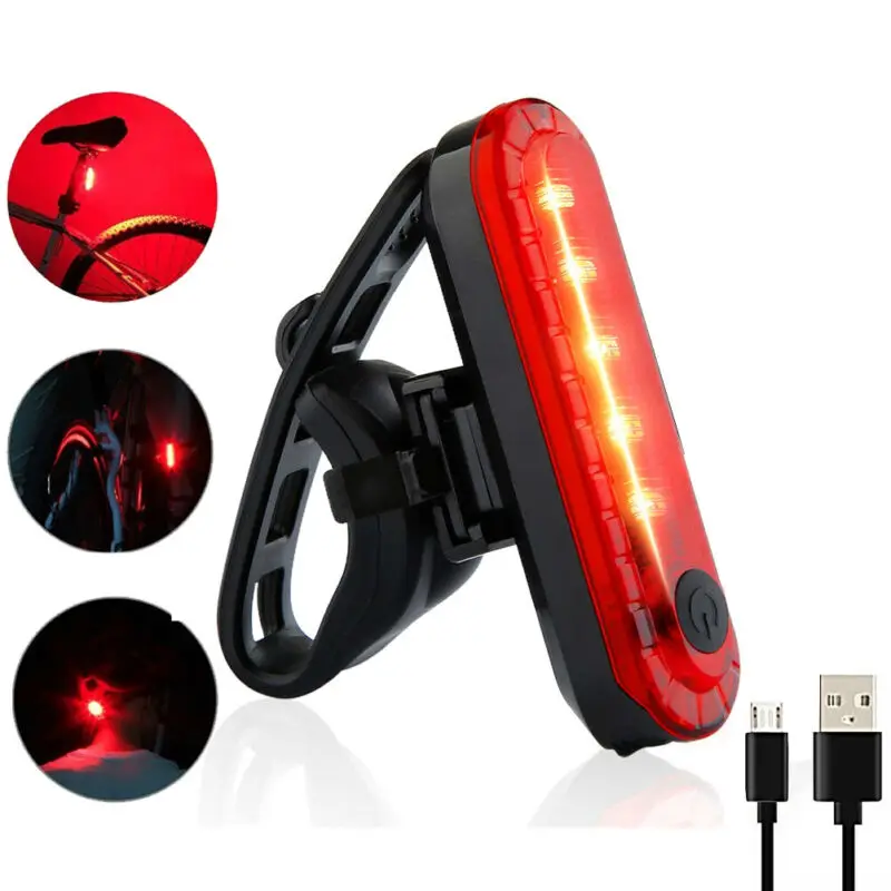 Waterproof 2LED USB Rechargeable Bike Light MTB Road Cycling Headlight Night Saf - £35.44 GBP