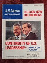 U S NEWS World Report Magazine November 20 1972 President Nixon Re-Elected - £11.24 GBP