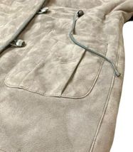 Vintage Women Gray/Brown Lambskin Leather Coat Jacket Sz Small Made Turkey image 7