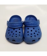 Crocs Clogs Baby Toddler Boys Girls Size 2-3 Blue Slip-On Sandals Shoes - $225.52 MXN