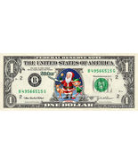 Santa Claus on REAL Dollar Bill Elf Reindeer Cash Money Memorabilia Coll... - £7.08 GBP