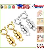 Stylish 18K Gold &amp; Silver Magnetic Clasps - Perfect for Necklaces &amp; Brac... - $245.43 MXN