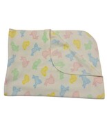 Martha Stewart BABY BLANKET Animals Pastels Bunny Duck Lamb Blue Yellow Pink - $1,292.42 MXN