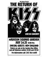 KISS Dynasty &quot;Return Of KISS&quot; Madison Square Garden 16 x 25 Custom Poster - $47.86 CAD