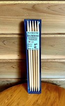 Vintage Plymouth Bamboo Knitting Needles #10 8 Inch Set of 5 - £17.40 GBP
