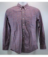 MS) Men's Uniqlo Red White Blue Plaid Button Up Casual Long Sleeve Shirt XS - $24.74