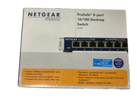 Netgear ProSAFE 8-port 10/100 Desktop Ethernet Switch Model FS108 - BRAN... - $436.27 MXN