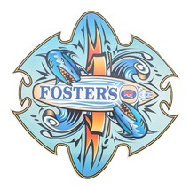 Rare Fosters Beer Surfboard 36&quot; Tin Sign Shark Week Attack Bar Man Cave ... - $2,613.09 MXN