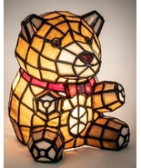 Teddy Bear Accent Lamp 7&quot; Tiffany Style Stained Glass Accent Lamp 13351 - £135.92 GBP