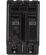 GE Q-Line 15 Amp 2 in. 2-Pole Q-Line Plug-In Circuit Breaker THQL2115 Black - €10,93 EUR