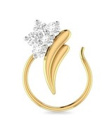 Or Jaune Plaqué Lab-Created Moissanite Lot de Broches Serti Nez Tous les... - $42.25