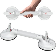 Dailylife 17-Inch White Suction Cup Grab Bar For Bathroom, Tool-Free Shower - $84.97