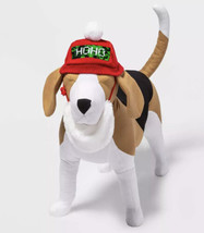 Wondershop Red Velvet Flip Sequin HOHO/MERRY Holiday Dog Santa Beard &amp; Hat NWT - £8.69 GBP