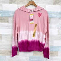 WILDFOX Tie-Dye Hoodie Sweatshirt Pink French Terry Pouch Pocket Womens ... - £31.64 GBP