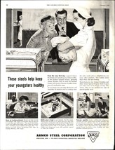 1950 Armco steel corporation Vintage Ad nurse baby d9 - £20.69 GBP