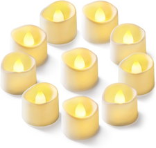 Flameless LED Tea Lights Candles Battery Operated, 12-Pack 200+Hour Fake Electri - £13.23 GBP