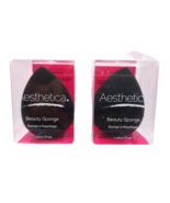 LOT OF 2 Aesthetica Beauty Sponge Makeup Blender Latex Free Vegan Black - €9,75 EUR