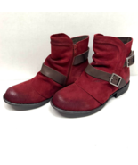 MIZ MOOZ   SUEDE LEATHER  BOOTS  SIDE ZIPPER  WINE  37EU / 7US NEW # Z-31 - $59.95