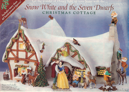 Disney Snow White Cottage 1994 Danbury Mint Christmas Cottage Winter Wonderland - £220.54 GBP