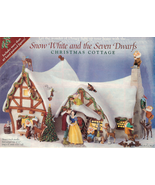 Disney Snow White Cottage 1994 Danbury Mint Christmas Cottage Winter Won... - £218.68 GBP