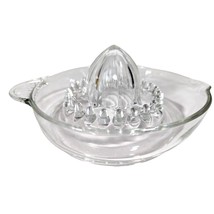 Italian Clear Glass Juicer Reamer Pour Spout 8 x 3 inch Orange Lemon Gra... - £18.33 GBP