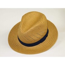 Men's Summer Hat By Broner Woven Straw Style Safari RAMBLER 88-236 Khaki/Navy image 5