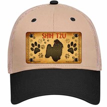 Shih Tzu Novelty Khaki Mesh License Plate Hat - £22.95 GBP