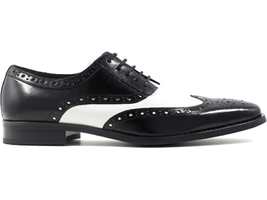Stacy Adams Tinsley Wingtip Oxford Men's Shoes Black White Lace Up 25092-111 image 6