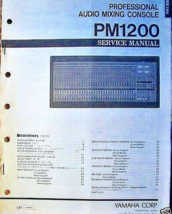 Yamaha PM1200 Pro Audio Mixing Console Mixer Original Service Manual Book - $39.59