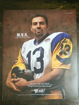 2000 Kurt Warner Los Angeles Rams Got Milk? Original Color Ad 1221 - $5.69