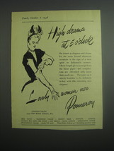 1948 Pomeroy Cosmetics Ad - High drama at 5 o&#39;clock - £14.60 GBP