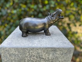 Playful Hippo – Bronze Sculpture. 20x7x12cm - 0.8Kg - $94.95