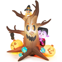 Inflatable Halloween Dead Tree Pumpkin Spooky Vampire 6-Ft LED Lights Yard Decor - £67.78 GBP