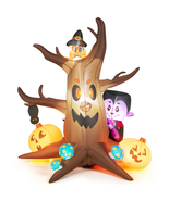 Inflatable Halloween Dead Tree Pumpkin Spooky Vampire 6-Ft LED Lights Ya... - £67.24 GBP