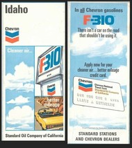 1971 Chevron Idaho Vintage Road Map. Very Good Condition. - $7.25