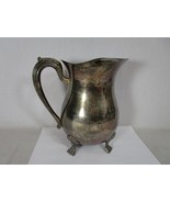 Vintage B &amp; W Silver Plate Brass Footed Water Pitcher with Ice Lip 8 1/2... - €25,57 EUR