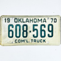 1970 United States Oklahoma Commercial Truck License Plate 608-569 - £14.54 GBP